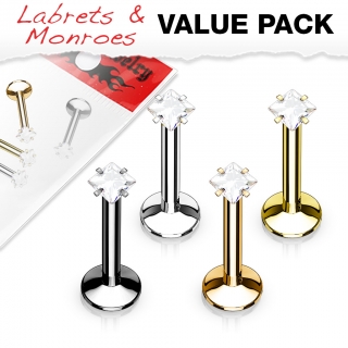 Piercing labret chirurgická ocel VL-23