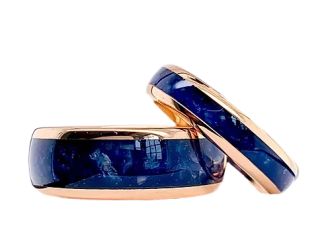 Luxusní wolframové prsteny s Lapis lazuli R-TU-153