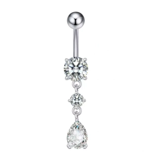 Piercing do pupíku z chirurgické oceli Slza