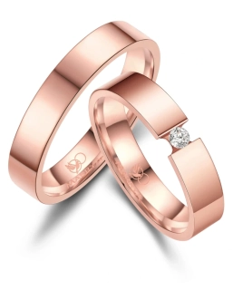 Snubní prsteny ✨ Čistá elegance Rose Gold