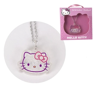 Dětský náhrdelník Hello Kitty – třpytivý přívěsek Lilac