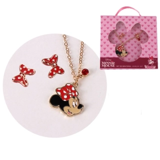Dětská sada šperků Disney Minnie Mouse – náhrdelník s přívěskem a náušnice