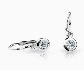 Dětské naušnice Cutie C1537-B CZ White